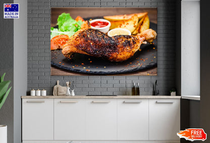 Chicken BBQ Closeup Photograph Print 100% Australian Made