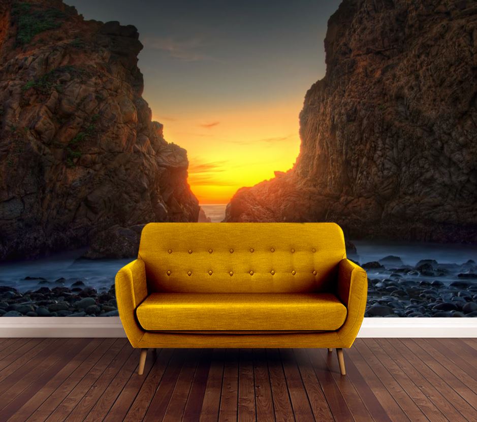 Wallpaper Murals Peel and Stick Removable Sunset View at Beach High Quality