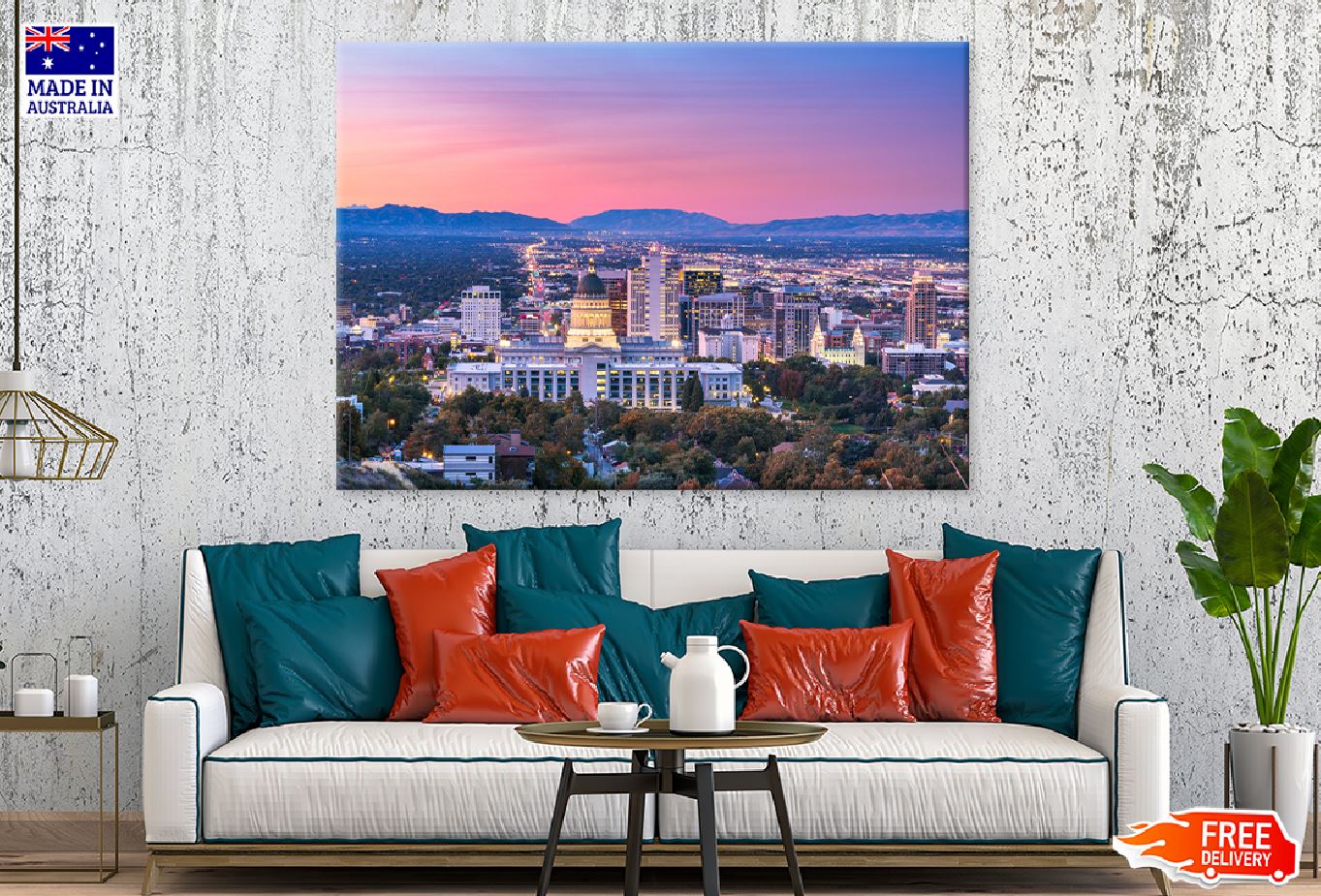 Salt Lake City Skyline View Photograph Utah Print 100% Australian Made