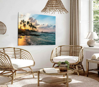 Bella Home Koggala Beach at Sunset View Print Canvas Ready to hang