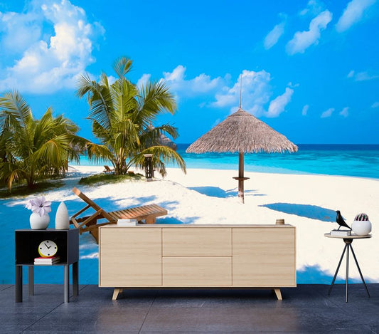 Wallpaper Murals Peel and Stick Removable Stunning Beach View High Quality