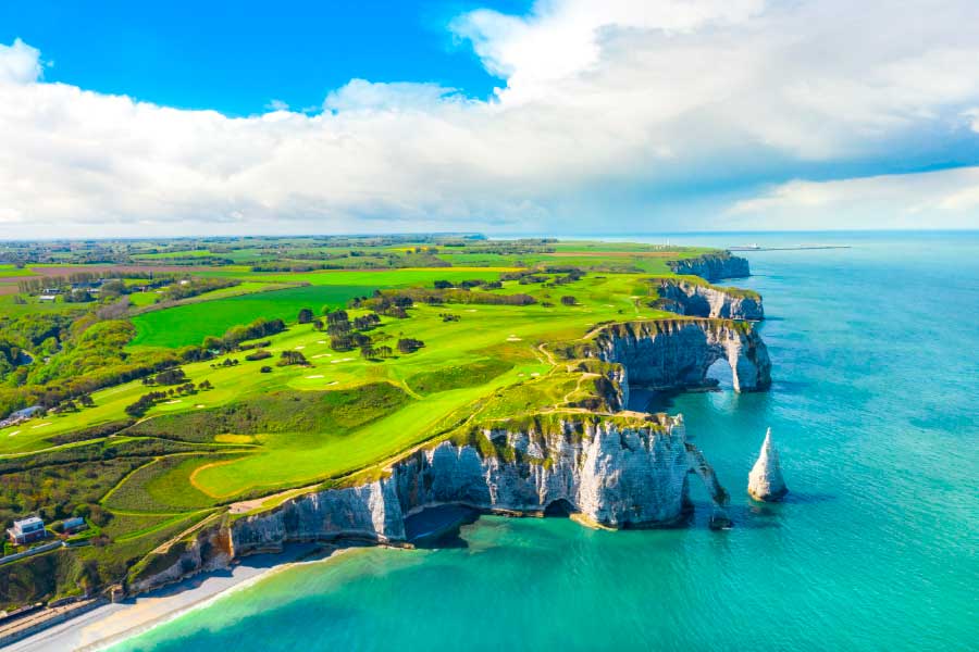 Bella Home Cliffs Etretat Sea Coastal France Print Canvas Ready to hang