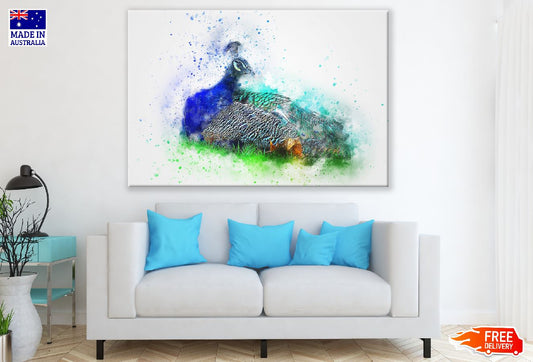 Peacock Abstract Design Print 100% Australian Made