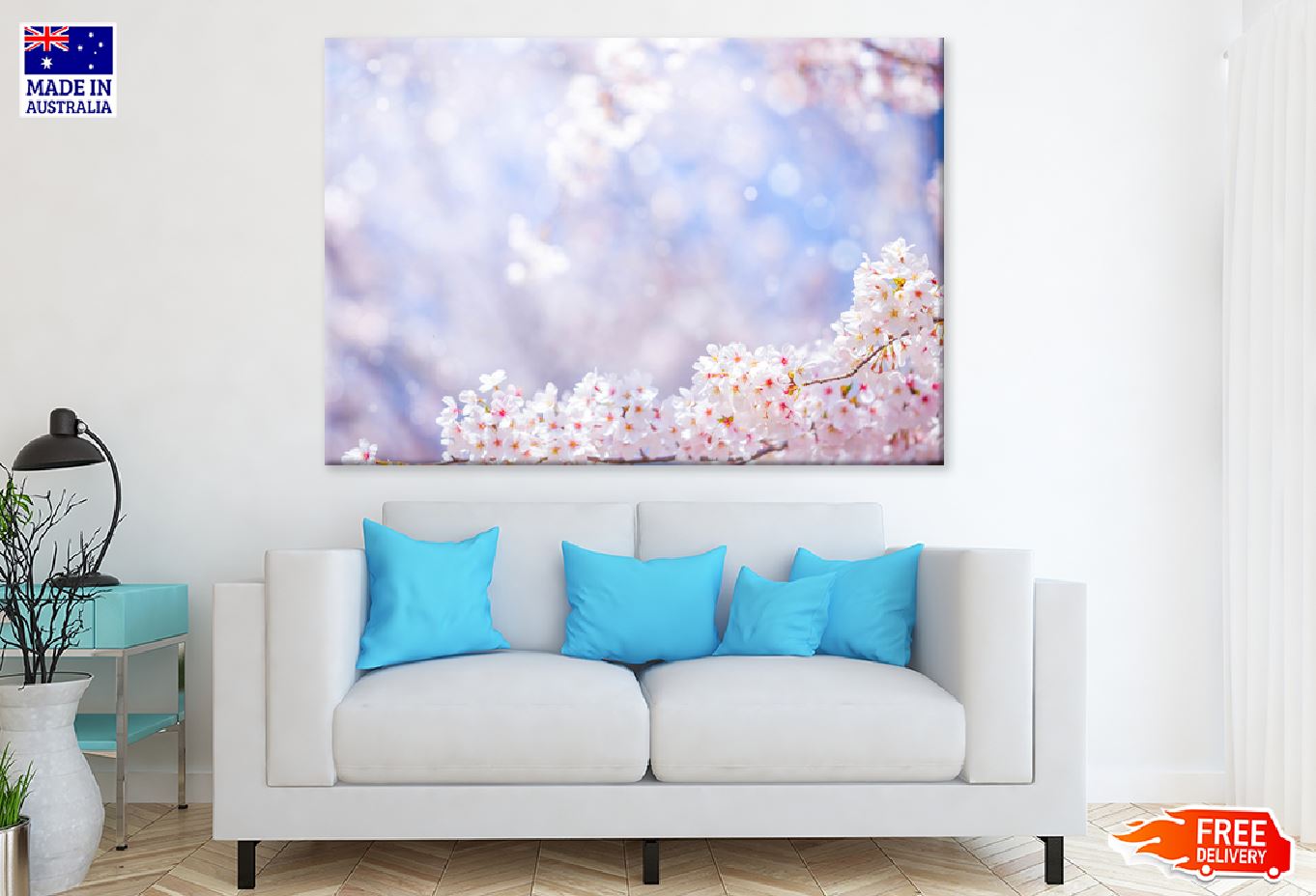 Cherry Blossom Flower Branch View Photograph Print 100% Australian Made