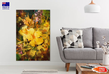 Gold & Yellow Abstract Painting Art Print 100% Australian Made