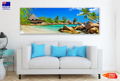 Panoramic Canvas Stunning Sea Scenery Photograph High Quality 100% Australian made wall Canvas Print ready to hang