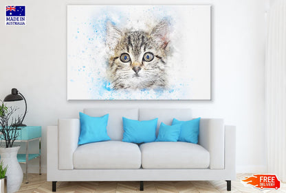 Cat Closeup Abstract Design Print 100% Australian Made