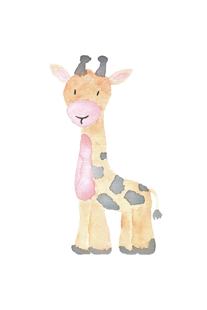 Giraffe Watercolor Painting Nursery & Kids Print 100% Australian Made