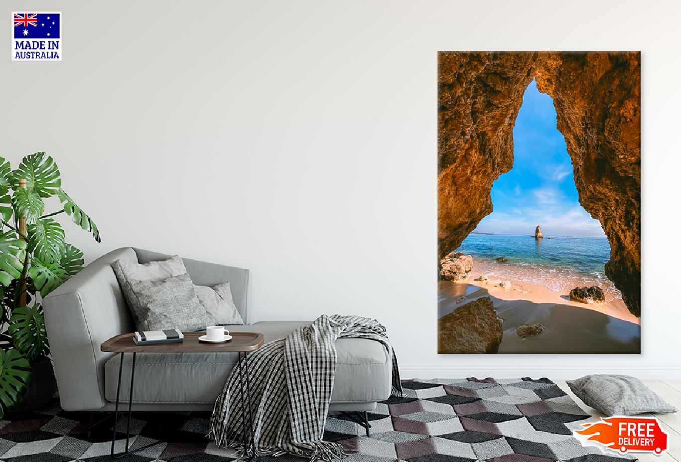 Algarve Coast & Beach View Photograph Portugal Print 100% Australian Made