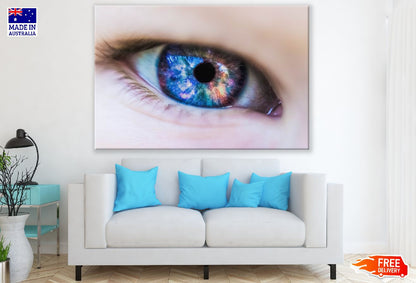 Blue Colofrul Eye Closeup Photograph Print 100% Australian Made