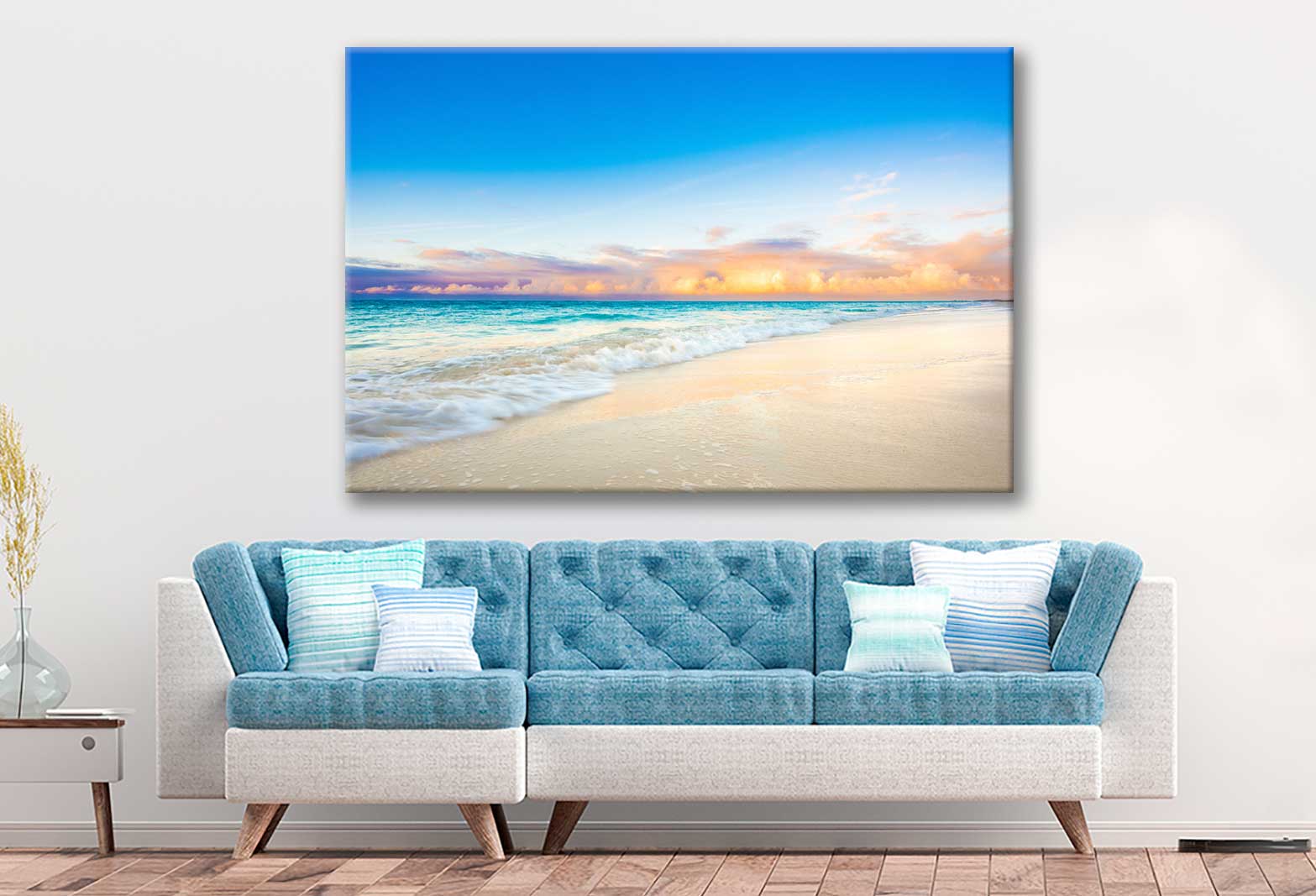 Bella Home Caribbean Sea With Sky View Print Canvas Ready to hang