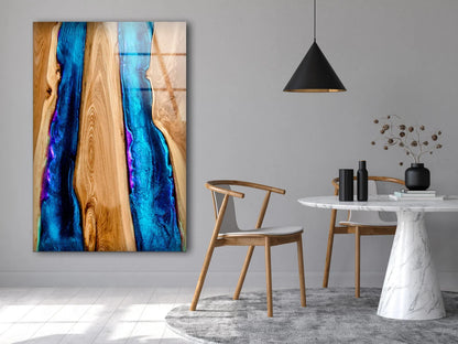 Blue Resin & Table Photograph Acrylic Glass Print Tempered Glass Wall Art 100% Made in Australia Ready to Hang