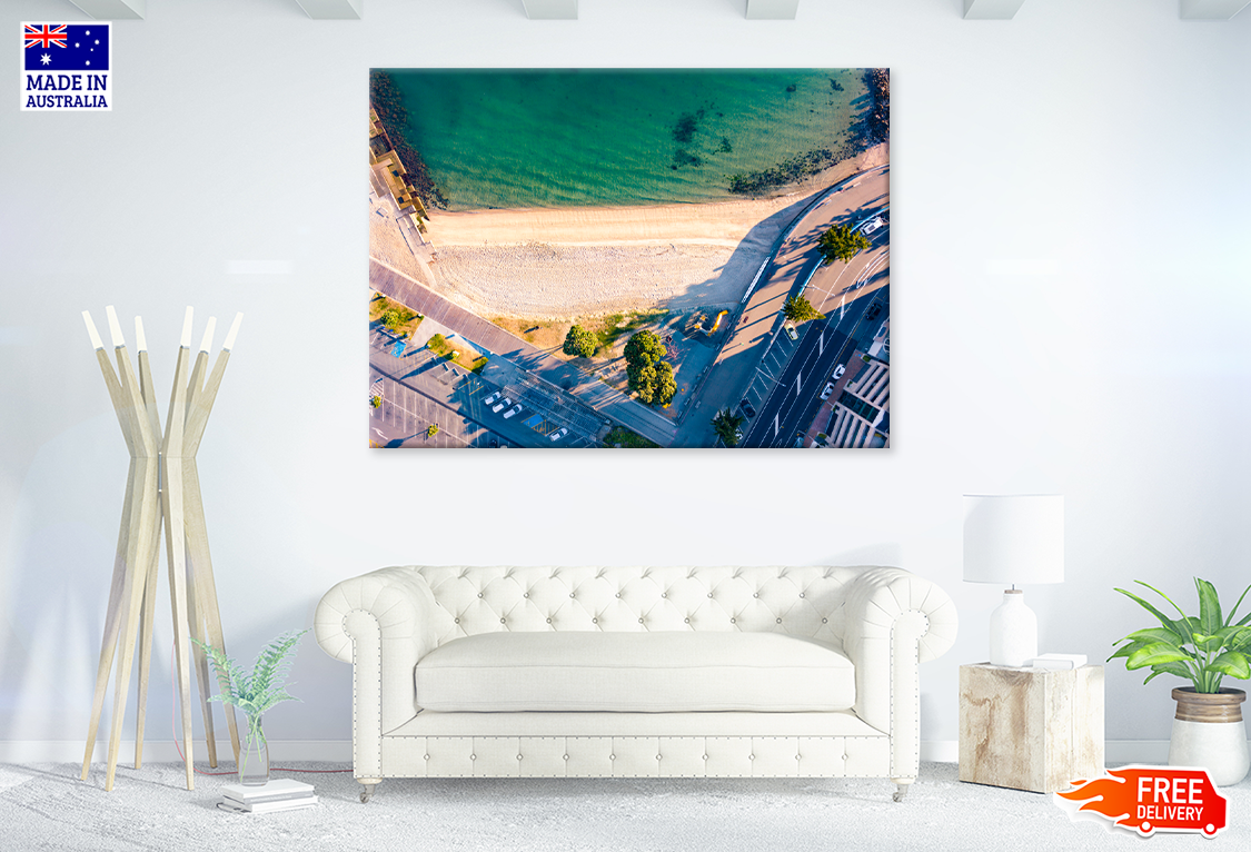 Aerial View of Tropical Beach Photograph Print 100% Australian Made