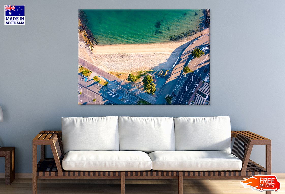 Aerial View of Tropical Beach Photograph Print 100% Australian Made