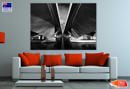 Esplanade Bridge Marina Bay B&W Photograph Print 100% Australian Made