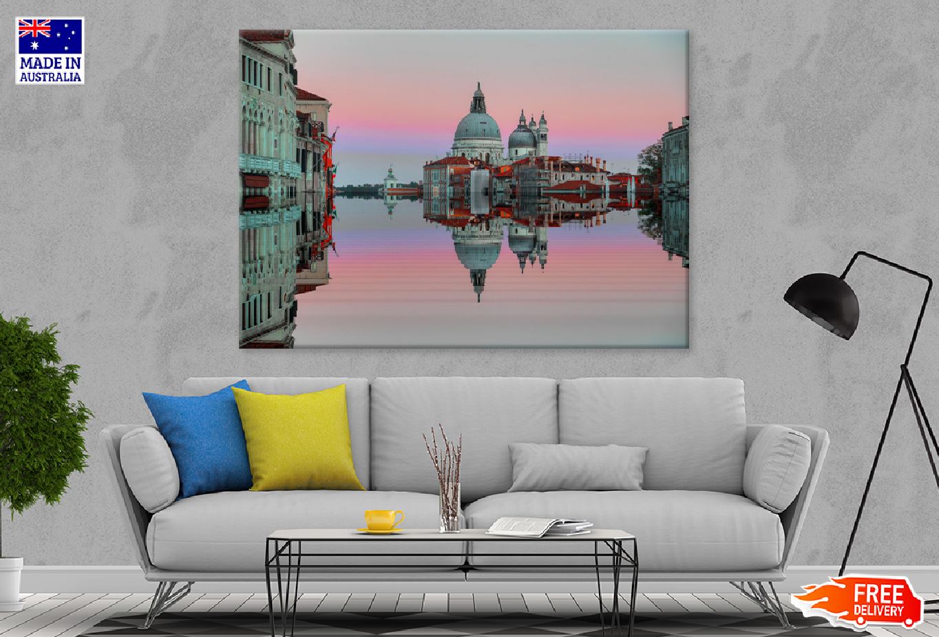 Church Lake View Photograph Venice Italy Print 100% Australian Made