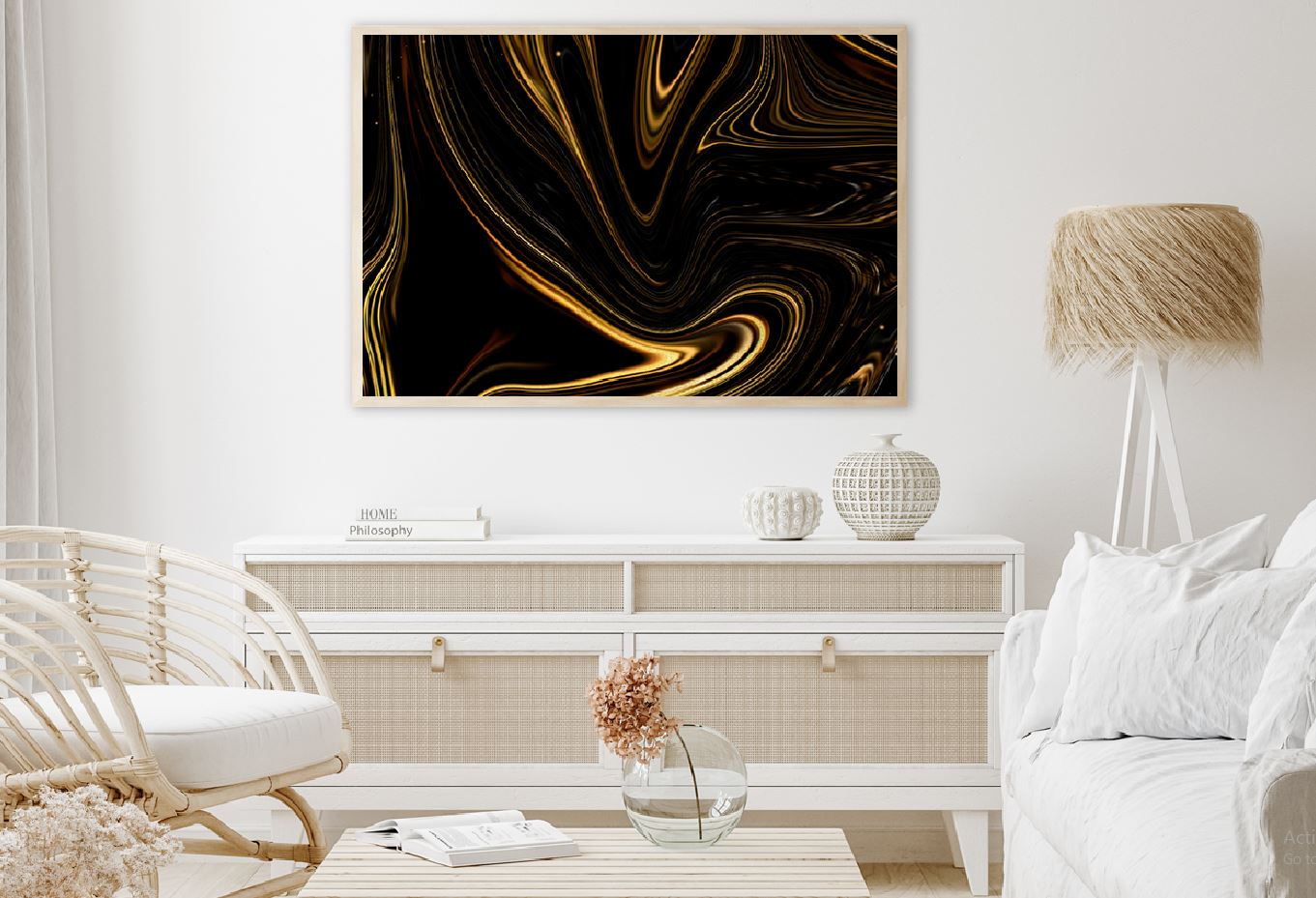 Gold Liquid Marble Abstract Design Home Decor Premium Quality Poster Print Choose Your Sizes