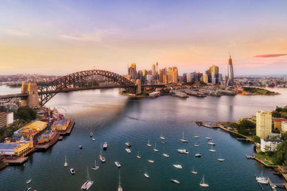 Bella Home Sunrise in Sydney City Australia Print Canvas Ready to hang