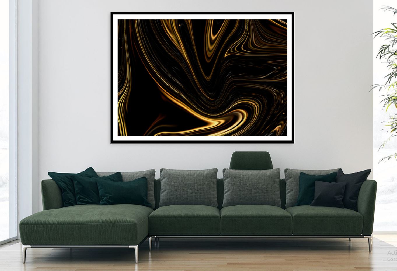 Gold Liquid Marble Abstract Design Home Decor Premium Quality Poster Print Choose Your Sizes