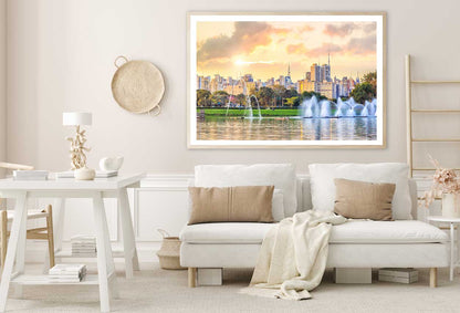 Sao Paulo Skyline from Parque Photograph Home Decor Premium Quality Poster Print Choose Your Sizes