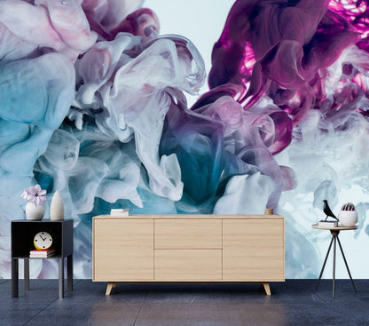 Wallpaper Murals Peel and Stick Removable Colorful Smoke Abstract Design High Quality