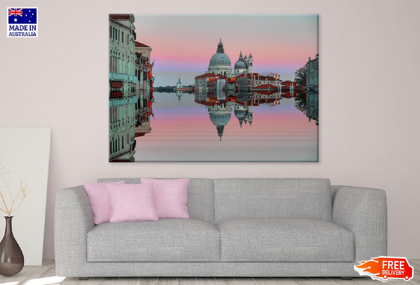 Church Lake View Photograph Venice Italy Print 100% Australian Made