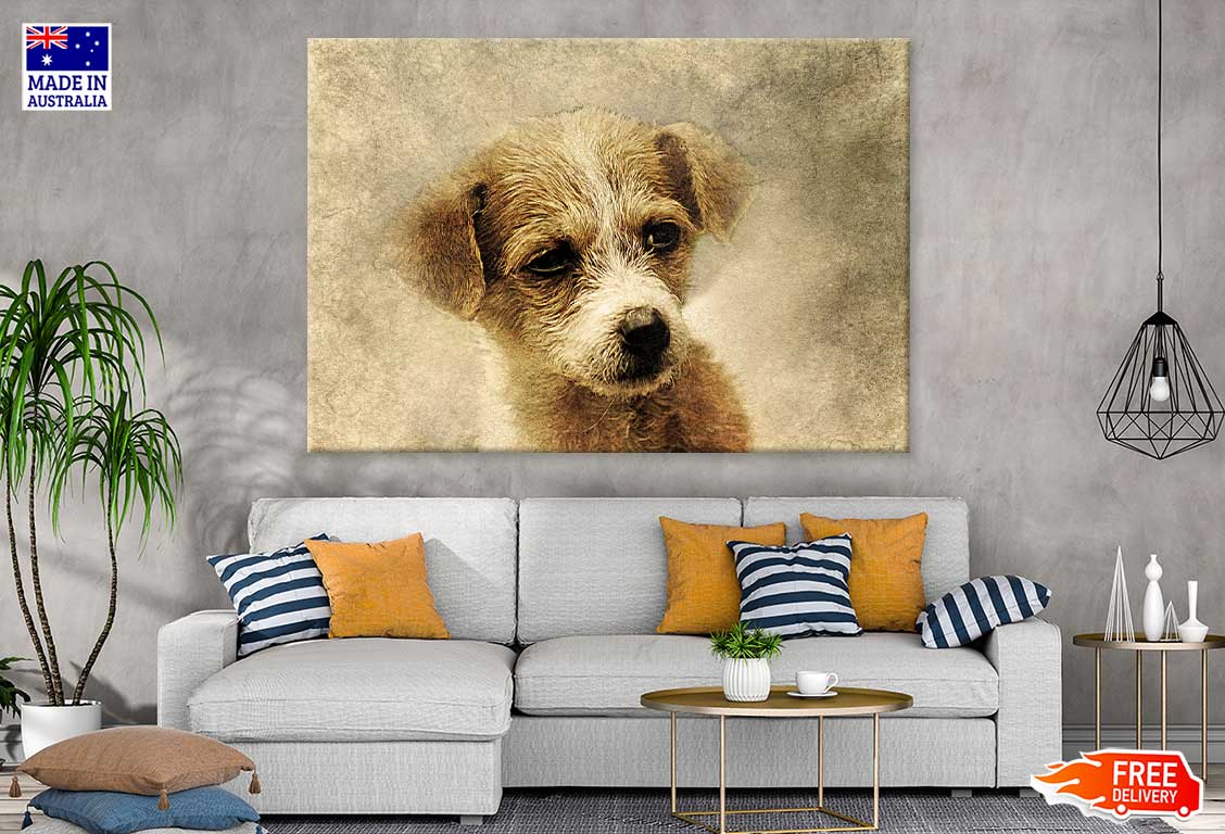 Brown Dog Vantage View Painting Print 100% Australian Made