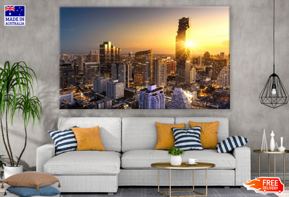 Aerial View Of Bangkok Print 100% Australian Made