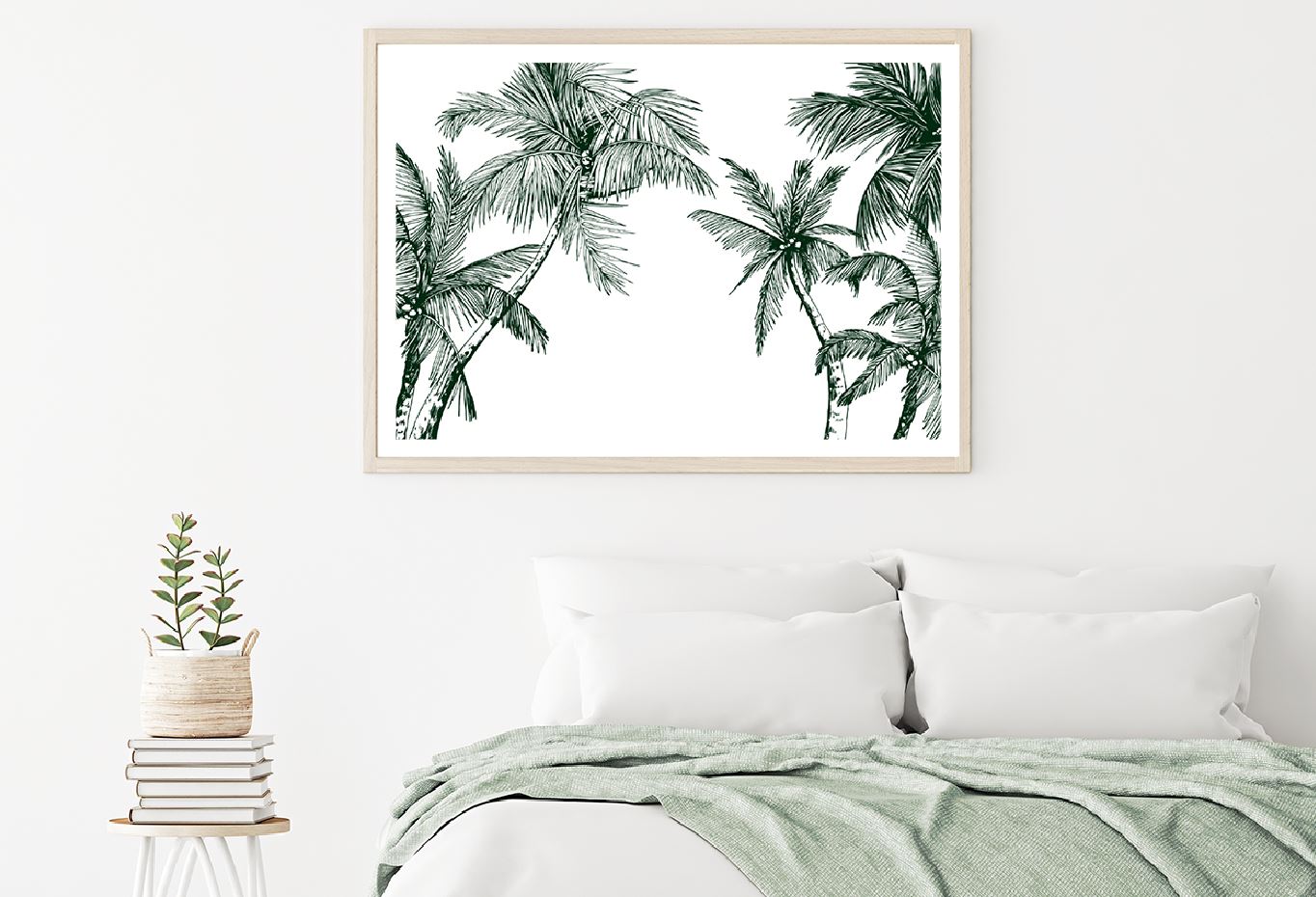 Dark Green Palm Trees Vector Illustration Home Decor Premium Quality Poster Print Choose Your Sizes