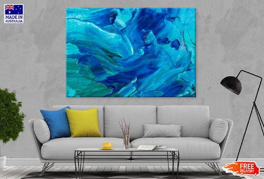 Blue Waves Abstract Design Print 100% Australian Made