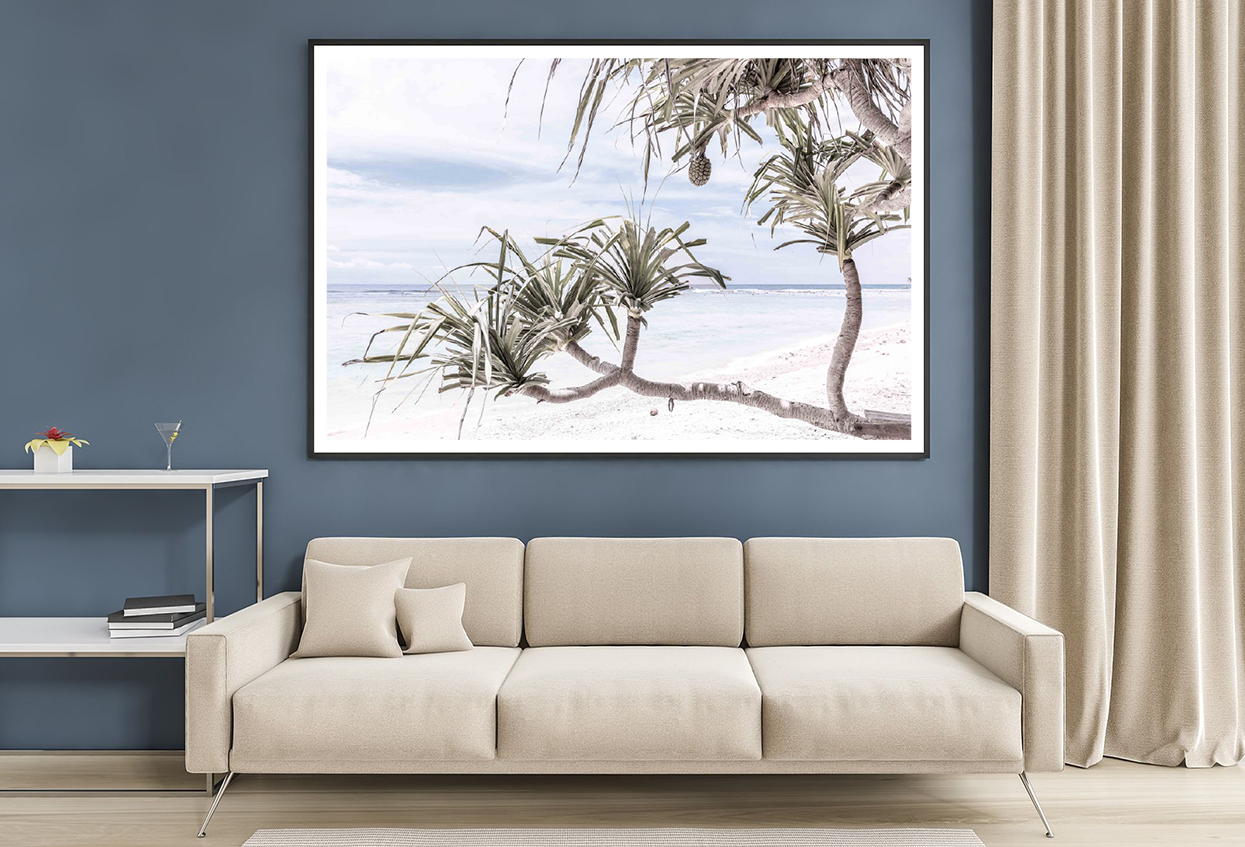Beach Trees & Sea Sky View Home Decor Premium Quality Poster Print Choose Your Sizes