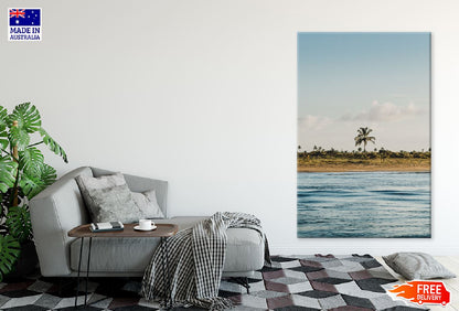 Palm Trees with Clouds Beach View Photograph Print 100% Australian Made