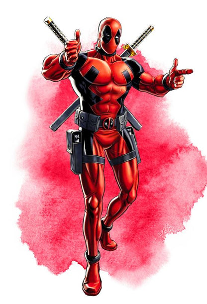 Deadpool Superhero's Watercolour Arts Print Premium Canvas Ready to Hang High Quality choose sizes