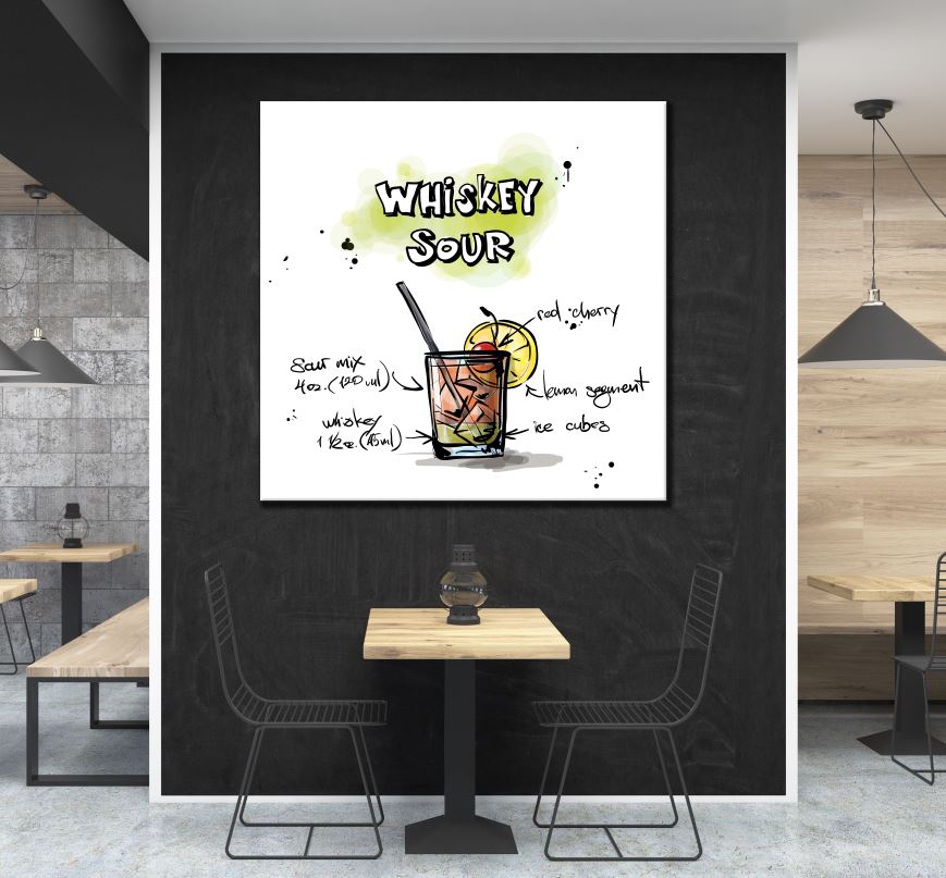 Square Canvas Whiskey Glass Art High Quality Print 100% Australian Made