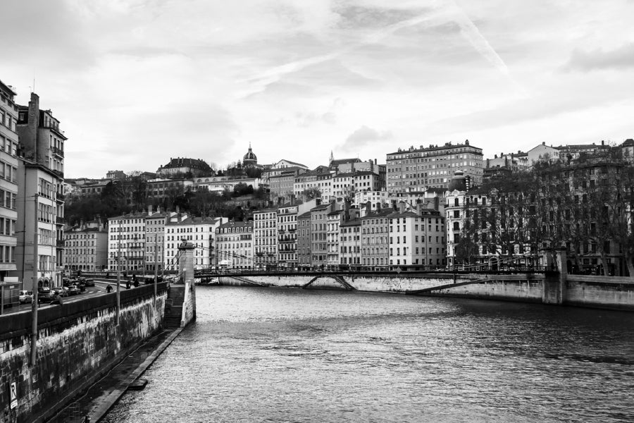 Lyon River & Bridge B&W View Photograph Print 100% Australian Made