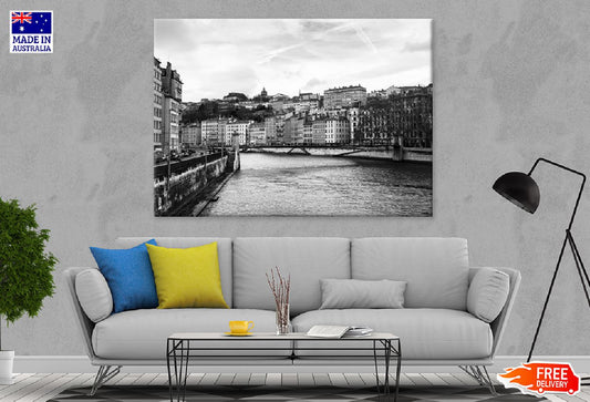 Lyon River & Bridge B&W View Photograph Print 100% Australian Made