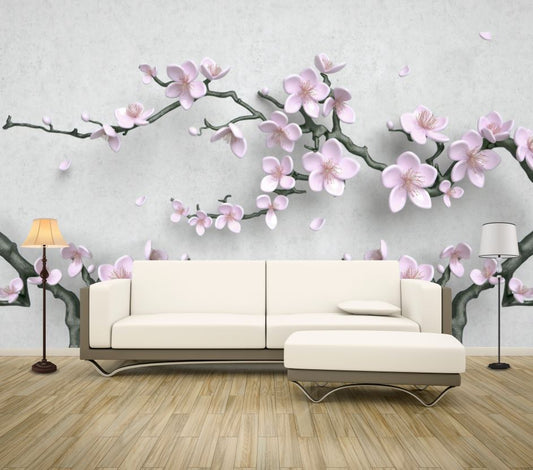 Wallpaper Murals Peel and Stick Removable Floral Design High Quality