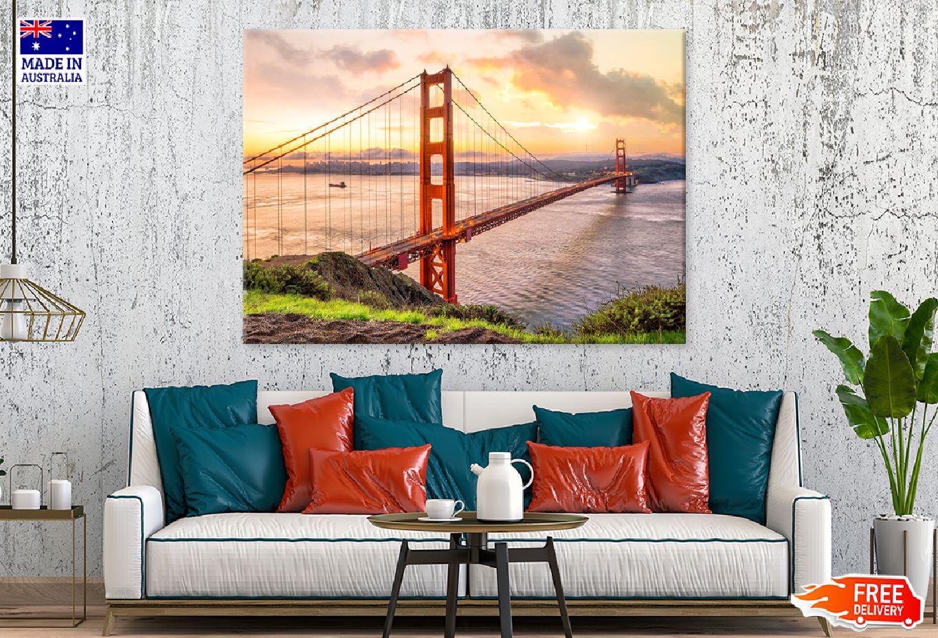 Golden Gate Bridge Sunrise View Photograph Print 100% Australian Made