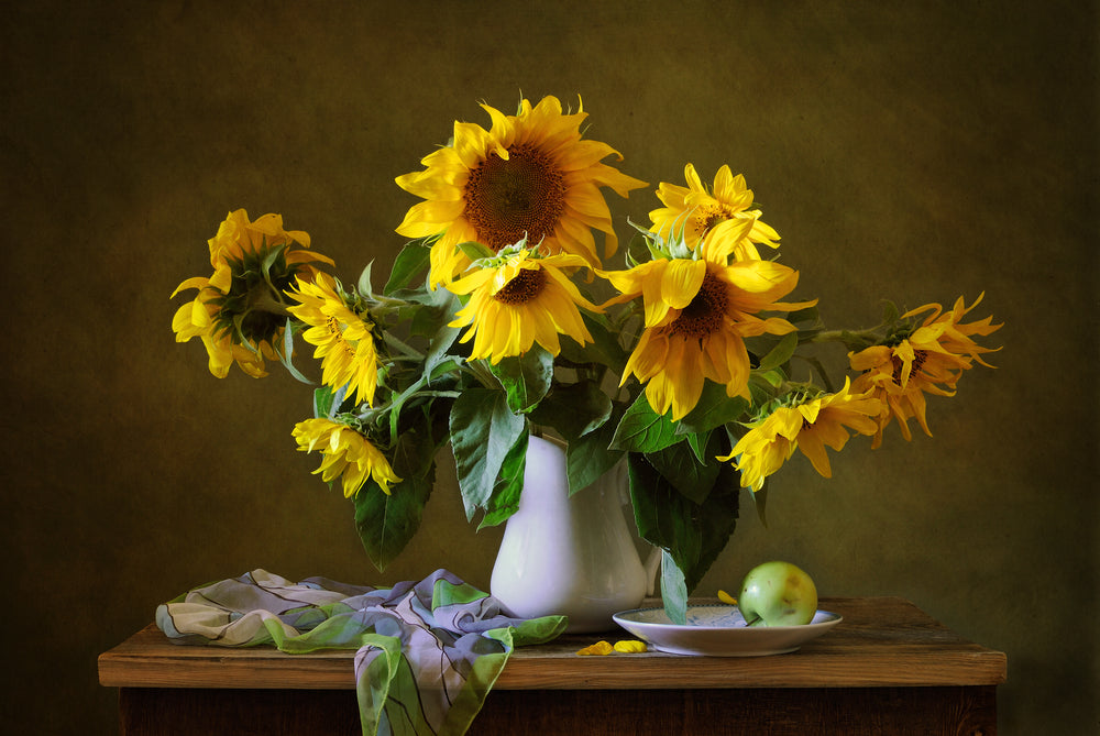 Sunflower Vase Watercolor Painting Print 100% Australian Made