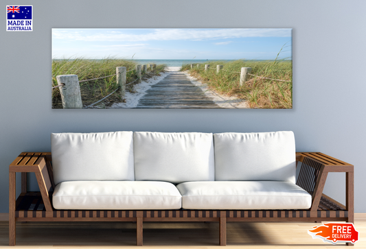 Panoramic Canvas Road to Beach High Quality 100% Australian made wall Canvas Print ready to hang