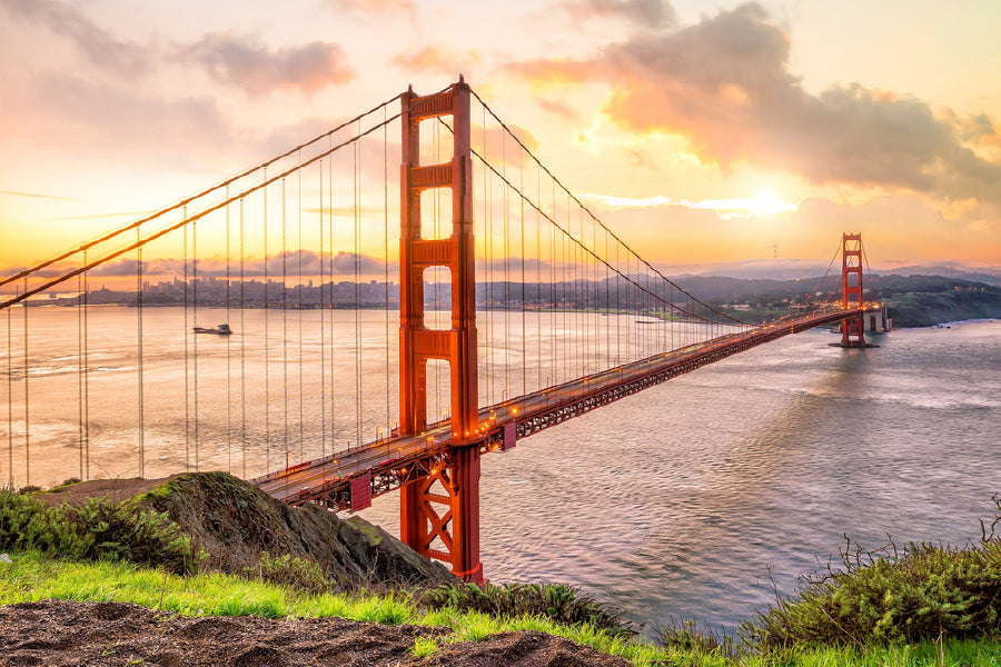 Golden Gate Bridge Sunrise View Photograph Print 100% Australian Made