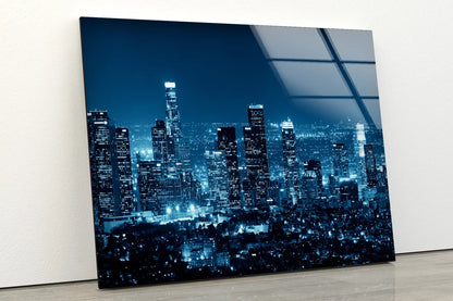 City Night View Photograph Acrylic Glass Print Tempered Glass Wall Art 100% Made in Australia Ready to Hang