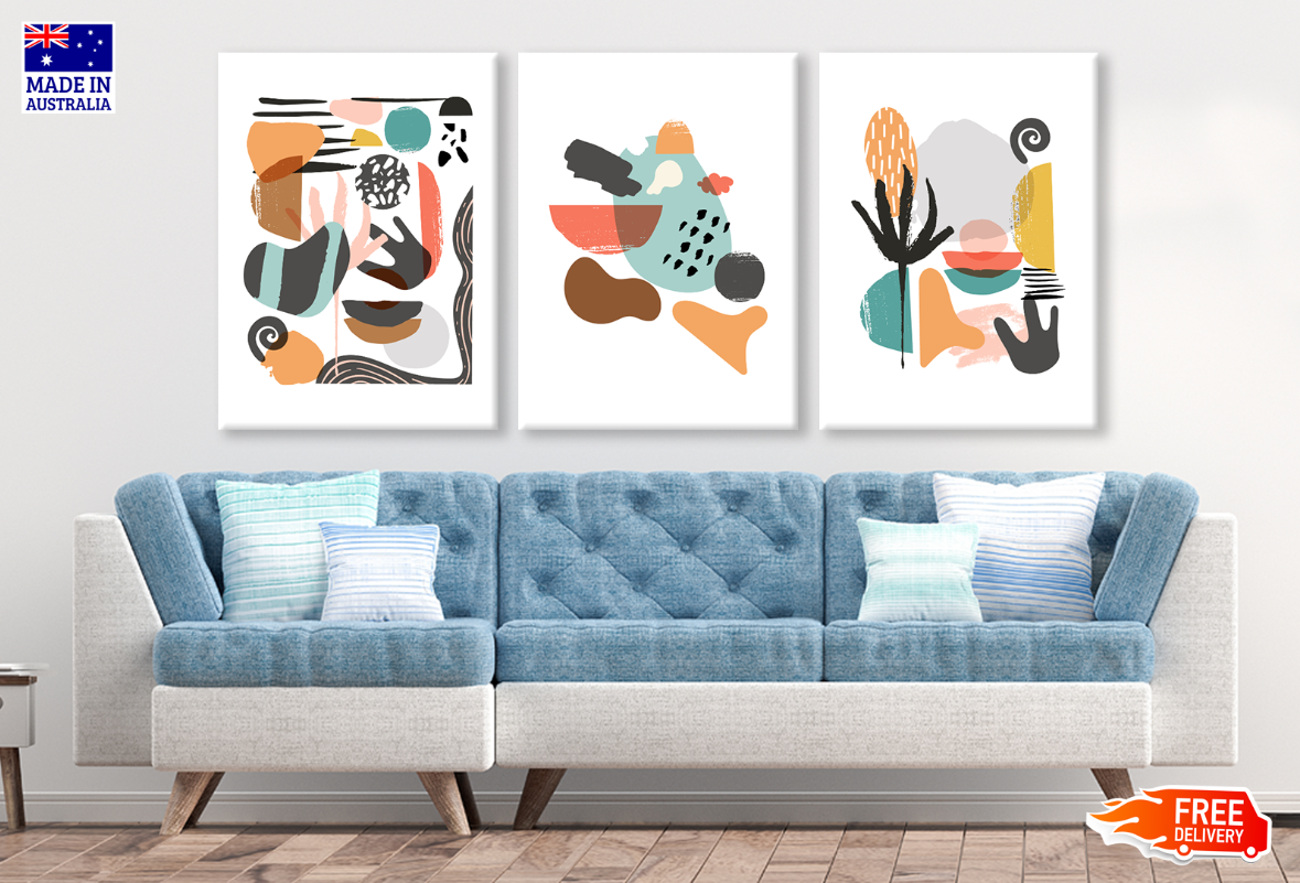 3 Set of Abstract Design High Quality print 100% Australian made wall Canvas ready to hang