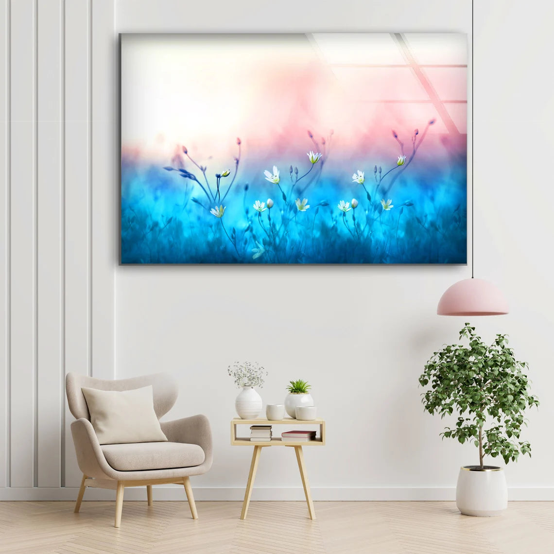 Grass Flowers Closeup Photograph Acrylic Glass Print Tempered Glass Wall Art 100% Made in Australia Ready to Hang