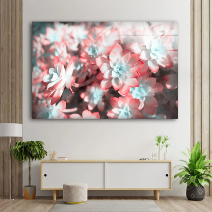 Red & White Flowers Photograph Acrylic Glass Print Tempered Glass Wall Art 100% Made in Australia Ready to Hang