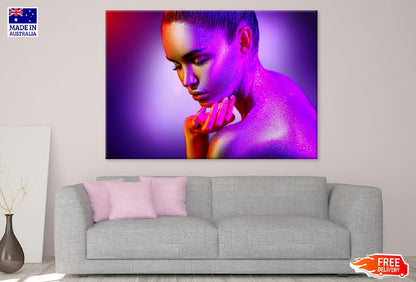 Girl & Glitter Neon Makeup View Photograph Print 100% Australian Made