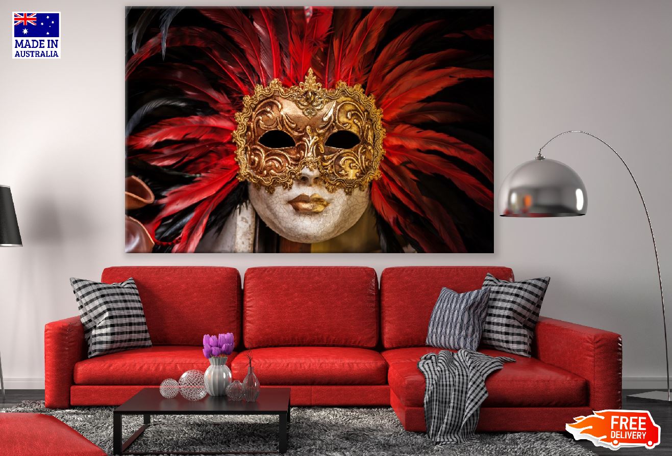 Venetian Golden Mask Closeup Photograph Print 100% Australian Made