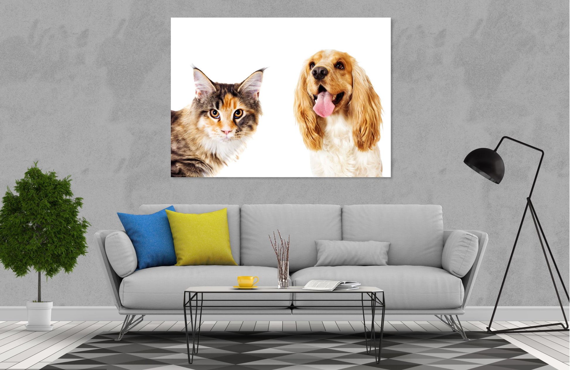 Beautiful dog and cat Print 100% Australian Made