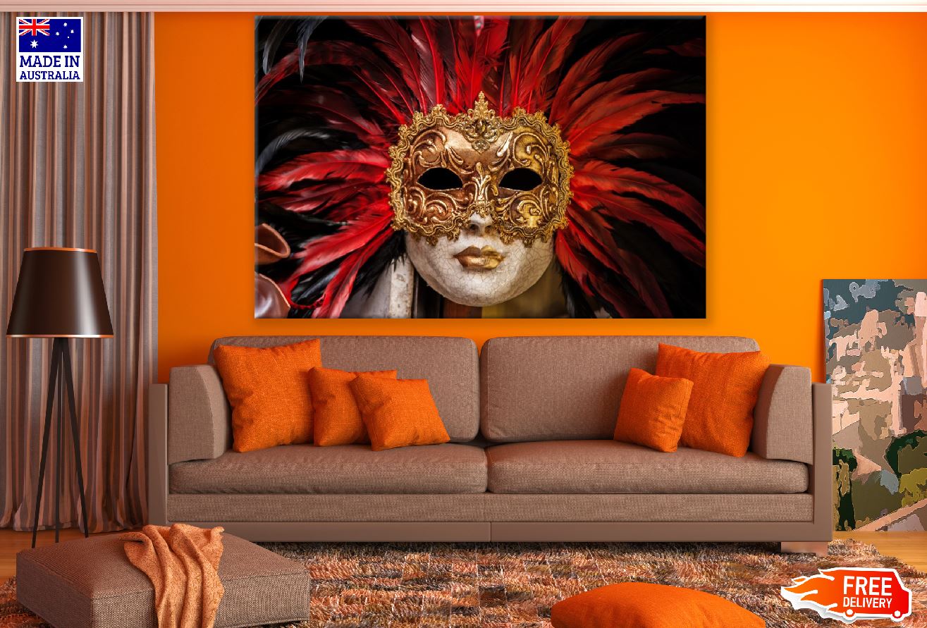 Venetian Golden Mask Closeup Photograph Print 100% Australian Made