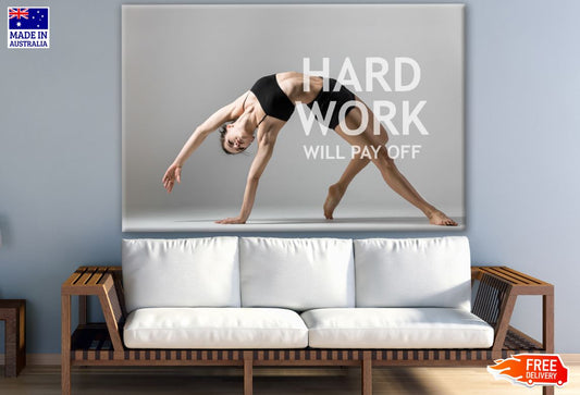 Young Woman Working Out Motivational Design Print 100% Australian Made